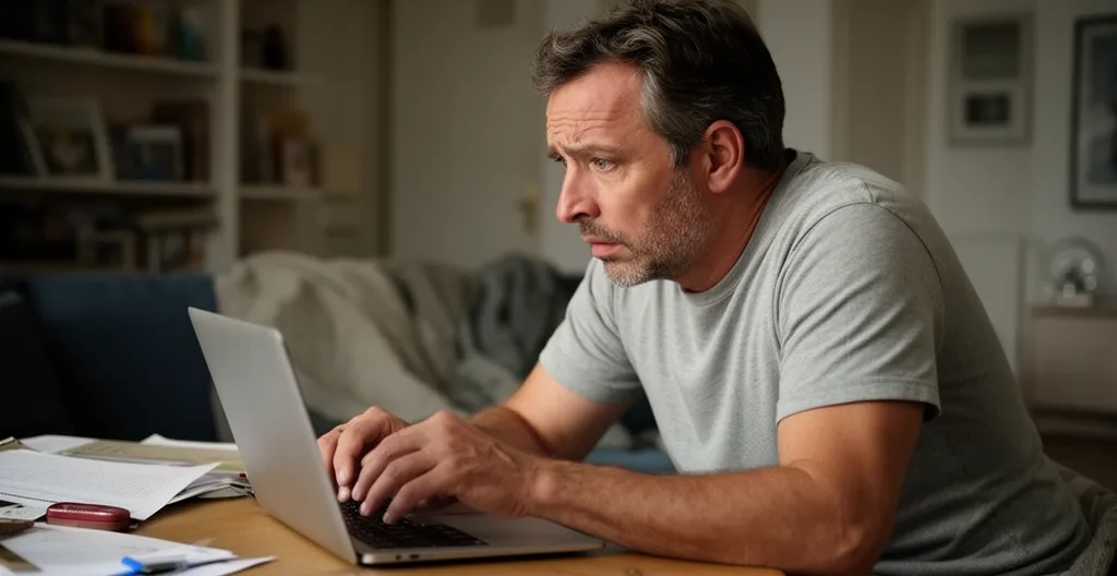 Personne vérifiant son relevé de carrière retraite sur ordinateur